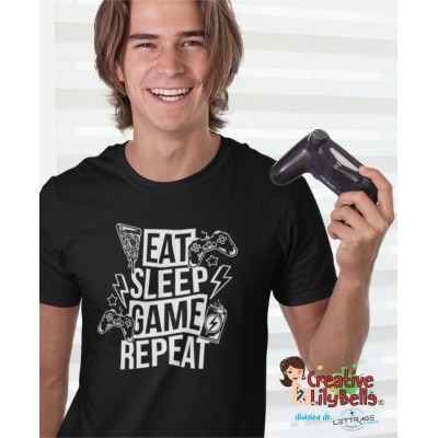 gamer eat sleep game repeat ts4514